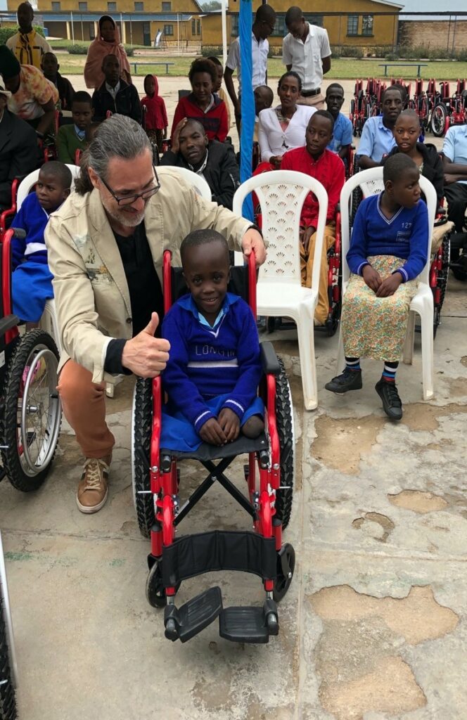 child in wheelchair